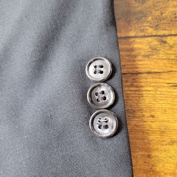 Barrington Men's Black Suit Jacket Blazer Size Large 35% Wool 65% Polyester - Picture 12 of 12